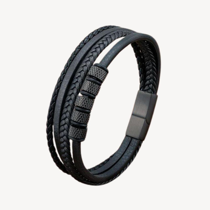Almare | Pulsera Hombre Cuero Múltiple Elegante