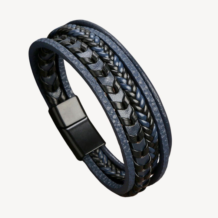 Almare | Pulsera Hombre Cuero Trenzado Múltiple