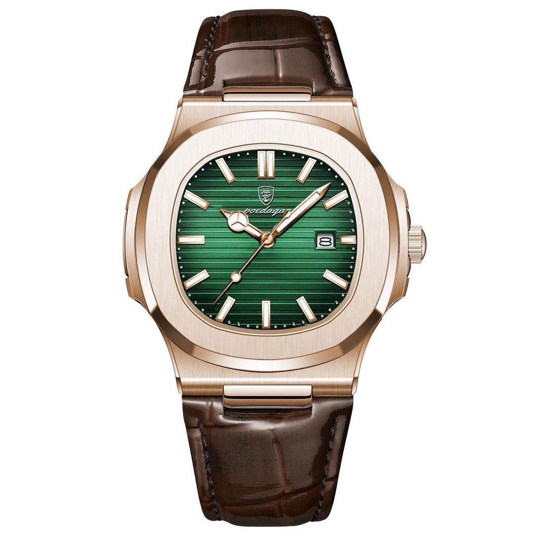 Almare | Reloj Hombre Analógico Rosado Marrón