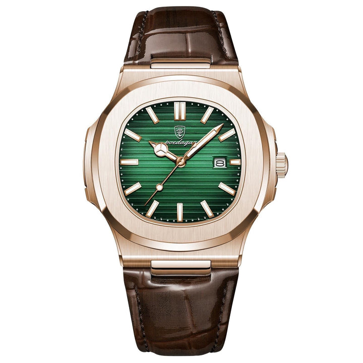 Almare | Reloj Hombre Analógico Rosado Marrón