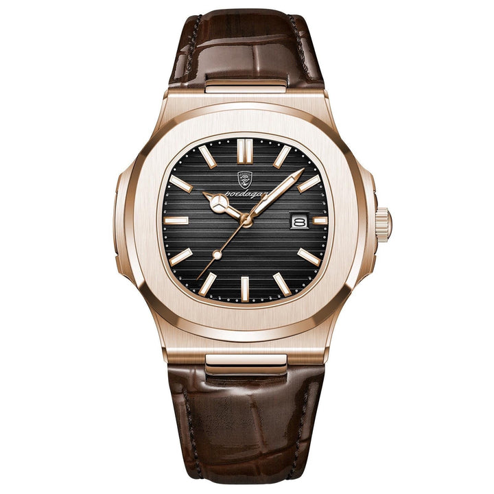 Almare | Reloj Hombre Analógico Rosado Marrón
