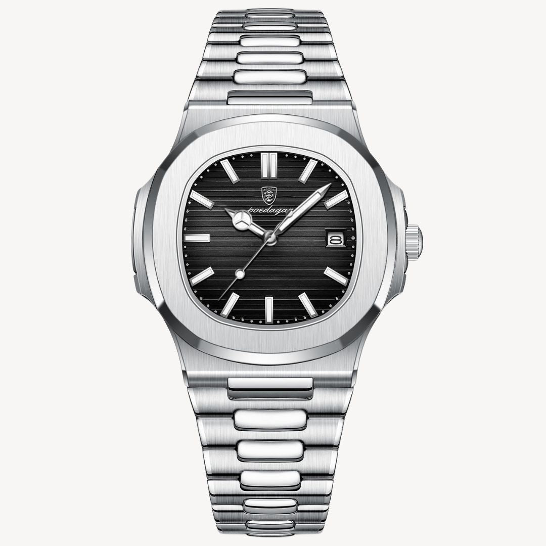 Almare | Reloj Pulsera Hombre Analógico Plata