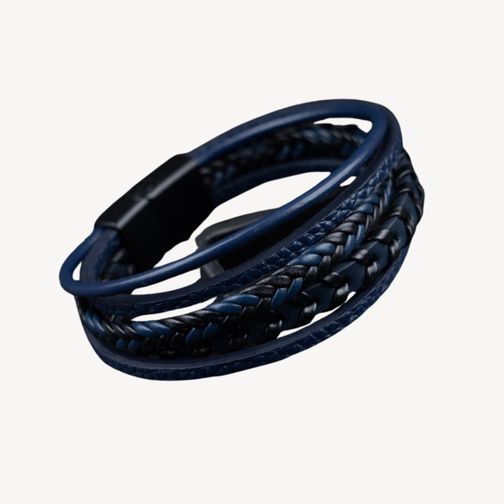 Almare | Pulsera Hombre Cuero Trenzado Múltiple